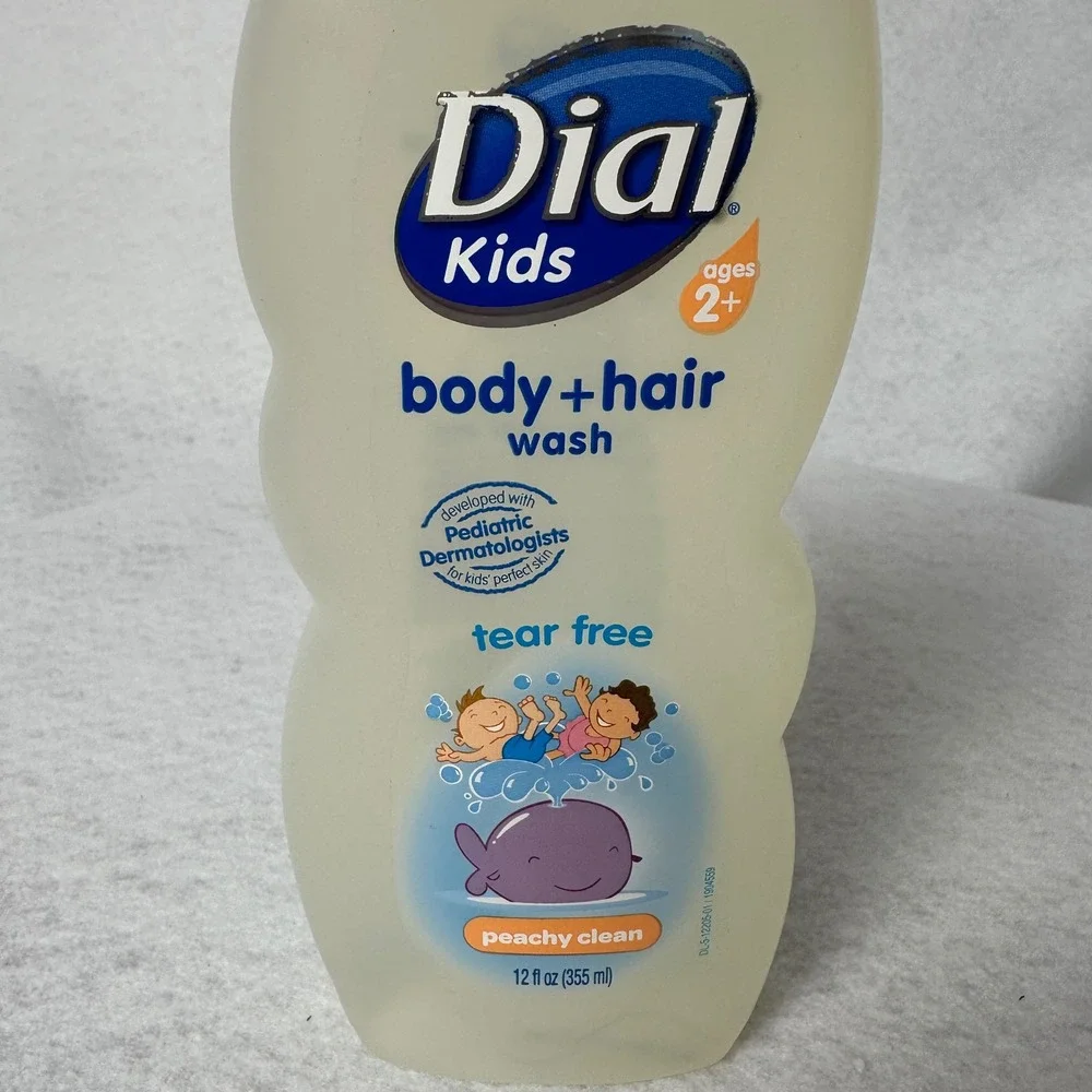 Dial Kids Body + Hair Wash, Peachy‎ Clean, Tear Free, Ages 2+, 12 fl oz